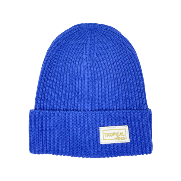 Tropical Vibes® Ribbestrikket Lue - Klar Blå